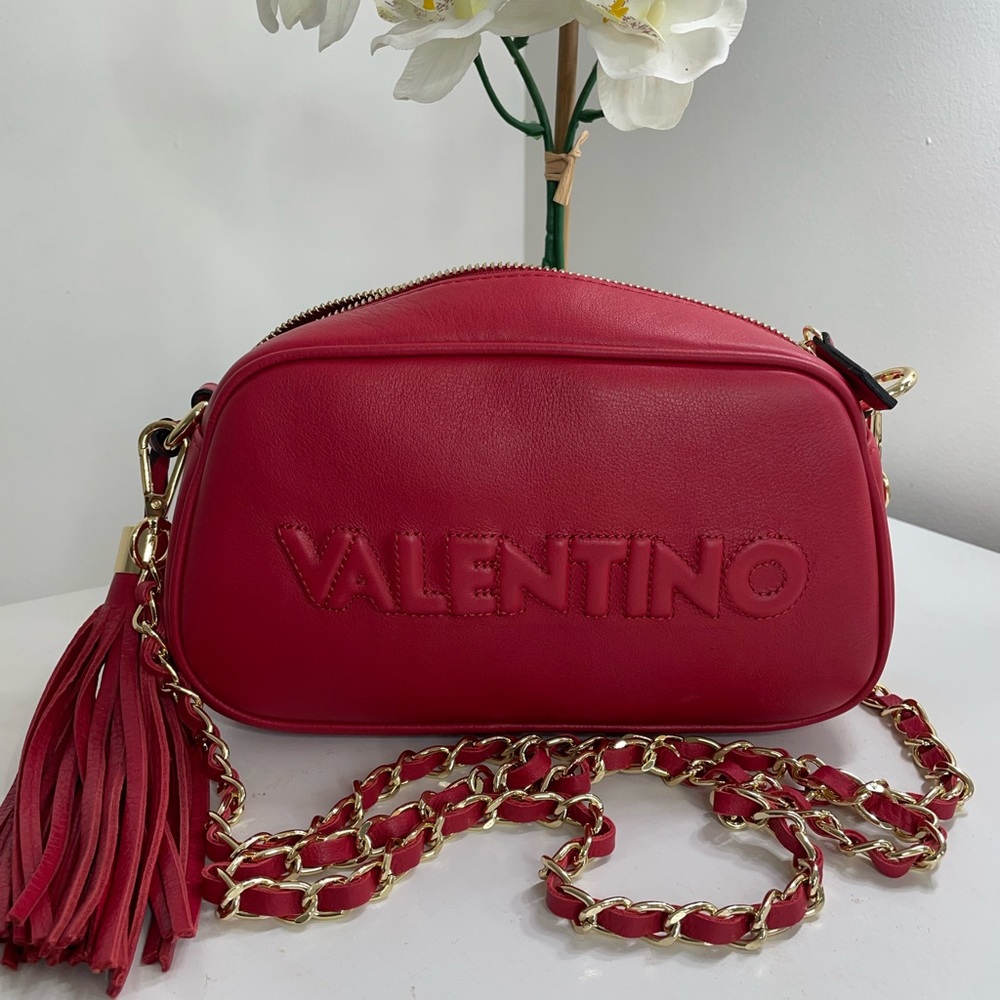 VALENTINO LEATHER CAMERA BAG